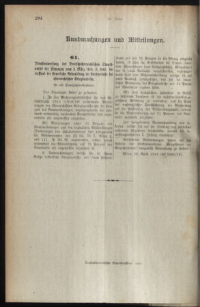 Verordnungsblatt für den Dienstbereich des österreichischen Bundesministeriums für Finanzen 19190515 Seite: 2