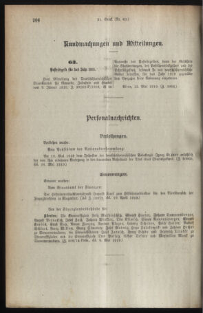 Verordnungsblatt für den Dienstbereich des österreichischen Bundesministeriums für Finanzen 19190523 Seite: 2