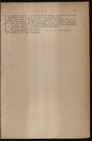 Verordnungsblatt für den Dienstbereich des österreichischen Bundesministeriums für Finanzen 19190529 Seite: 3