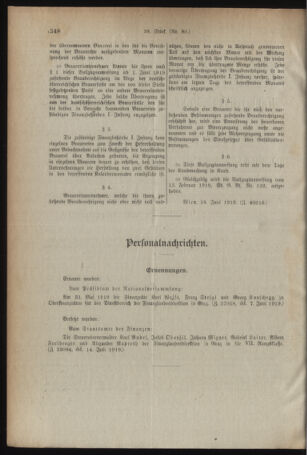 Verordnungsblatt für den Dienstbereich des österreichischen Bundesministeriums für Finanzen 19190624 Seite: 2