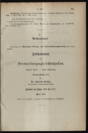 Verordnungsblatt für den Dienstbereich des österreichischen Bundesministeriums für Finanzen 19190626 Seite: 3