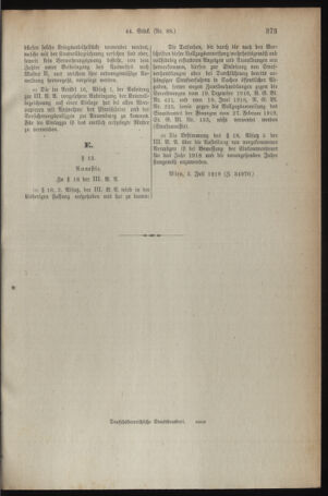 Verordnungsblatt für den Dienstbereich des österreichischen Bundesministeriums für Finanzen 19190705 Seite: 7