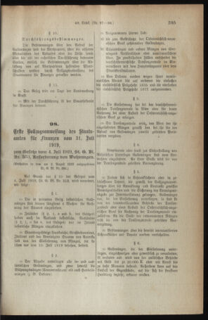 Verordnungsblatt für den Dienstbereich des österreichischen Bundesministeriums für Finanzen 19190805 Seite: 3