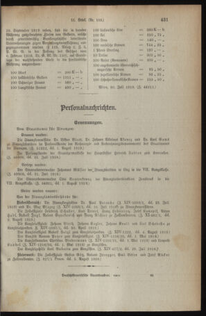 Verordnungsblatt für den Dienstbereich des österreichischen Bundesministeriums für Finanzen 19190814 Seite: 5