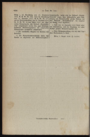 Verordnungsblatt für den Dienstbereich des österreichischen Bundesministeriums für Finanzen 19190814 Seite: 8