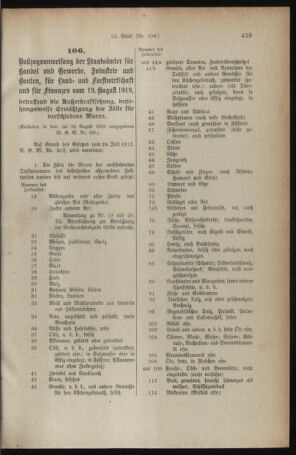 Verordnungsblatt für den Dienstbereich des österreichischen Bundesministeriums für Finanzen 19190823 Seite: 5