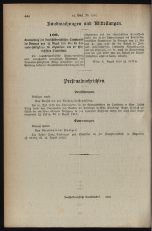 Verordnungsblatt für den Dienstbereich des österreichischen Bundesministeriums für Finanzen 19190830 Seite: 2