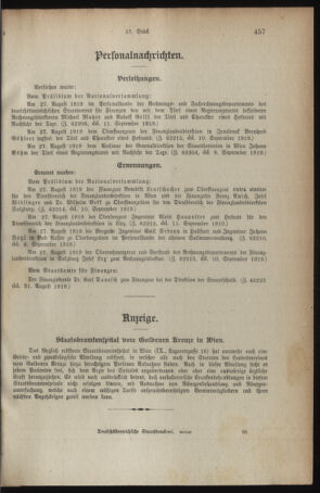 Verordnungsblatt für den Dienstbereich des österreichischen Bundesministeriums für Finanzen 19190917 Seite: 5