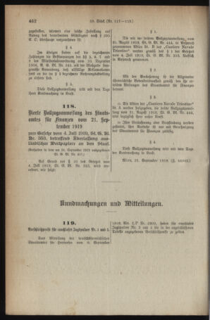 Verordnungsblatt für den Dienstbereich des österreichischen Bundesministeriums für Finanzen 19190928 Seite: 2