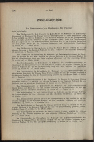 Verordnungsblatt für den Dienstbereich des österreichischen Bundesministeriums für Finanzen 19191107 Seite: 18