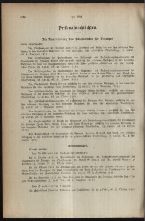 Verordnungsblatt für den Dienstbereich des österreichischen Bundesministeriums für Finanzen 19191117 Seite: 2