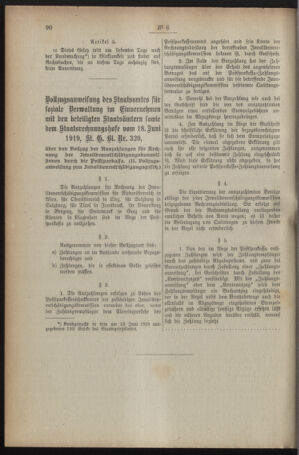 Verordnungsblatt für den Dienstbereich des österreichischen Bundesministeriums für Finanzen 19191230 Seite: 122