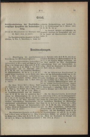 Verordnungsblatt für den Dienstbereich des österreichischen Bundesministeriums für Finanzen 19191230 Seite: 123