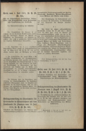 Verordnungsblatt für den Dienstbereich des österreichischen Bundesministeriums für Finanzen 19191230 Seite: 127