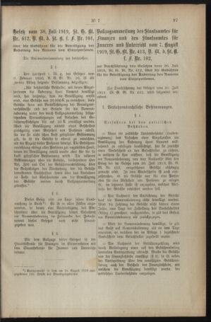 Verordnungsblatt für den Dienstbereich des österreichischen Bundesministeriums für Finanzen 19191230 Seite: 129