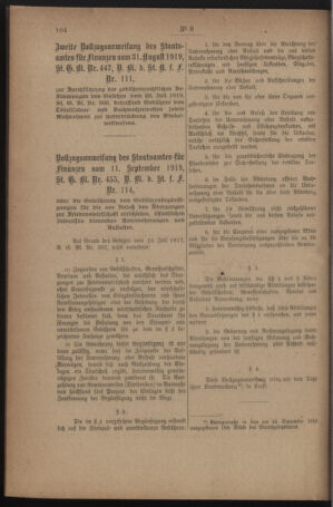 Verordnungsblatt für den Dienstbereich des österreichischen Bundesministeriums für Finanzen 19191230 Seite: 136