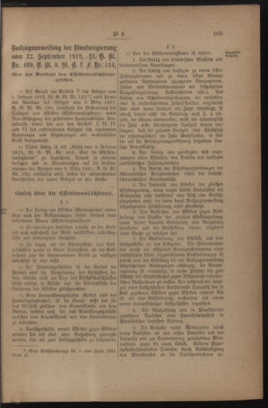 Verordnungsblatt für den Dienstbereich des österreichischen Bundesministeriums für Finanzen 19191230 Seite: 137