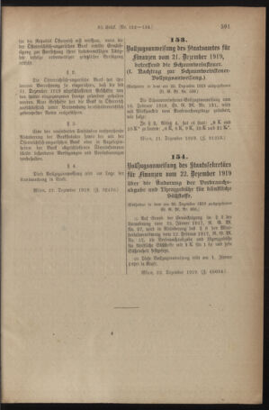 Verordnungsblatt für den Dienstbereich des österreichischen Bundesministeriums für Finanzen 19191230 Seite: 3