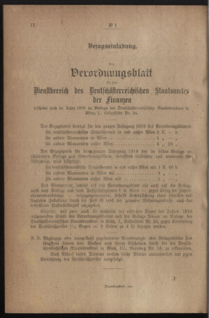 Verordnungsblatt für den Dienstbereich des österreichischen Bundesministeriums für Finanzen 19191230 Seite: 44