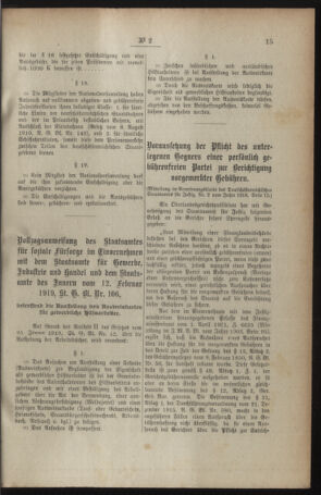 Verordnungsblatt für den Dienstbereich des österreichischen Bundesministeriums für Finanzen 19191230 Seite: 47