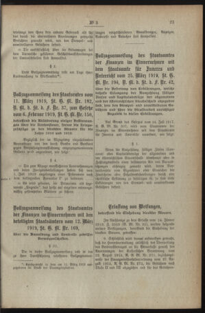 Verordnungsblatt für den Dienstbereich des österreichischen Bundesministeriums für Finanzen 19191230 Seite: 53