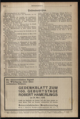 Verordnungsblatt für die Dienstbereiche der Bundesministerien für Unterricht und kulturelle Angelegenheiten bzw. Wissenschaft und Verkehr 19300301 Seite: 3