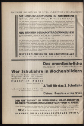 Verordnungsblatt für die Dienstbereiche der Bundesministerien für Unterricht und kulturelle Angelegenheiten bzw. Wissenschaft und Verkehr 19310215 Seite: 12