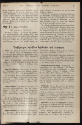 Verordnungsblatt für die Dienstbereiche der Bundesministerien für Unterricht und kulturelle Angelegenheiten bzw. Wissenschaft und Verkehr 19320215 Seite: 5