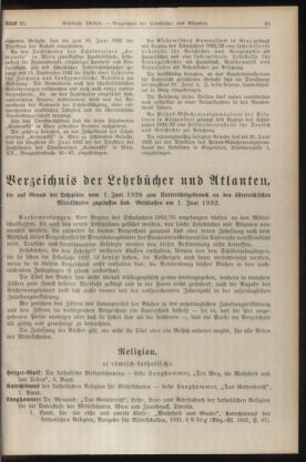 Verordnungsblatt für die Dienstbereiche der Bundesministerien für Unterricht und kulturelle Angelegenheiten bzw. Wissenschaft und Verkehr 19320601 Seite: 5