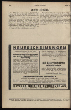 Verordnungsblatt für die Dienstbereiche der Bundesministerien für Unterricht und kulturelle Angelegenheiten bzw. Wissenschaft und Verkehr 19340801 Seite: 16