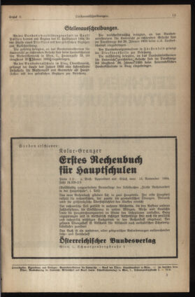 Verordnungsblatt für die Dienstbereiche der Bundesministerien für Unterricht und kulturelle Angelegenheiten bzw. Wissenschaft und Verkehr 19350115 Seite: 5