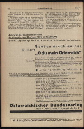 Verordnungsblatt für die Dienstbereiche der Bundesministerien für Unterricht und kulturelle Angelegenheiten bzw. Wissenschaft und Verkehr 19350215 Seite: 6