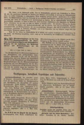 Verordnungsblatt für die Dienstbereiche der Bundesministerien für Unterricht und kulturelle Angelegenheiten bzw. Wissenschaft und Verkehr 19350701 Seite: 349