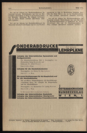 Verordnungsblatt für die Dienstbereiche der Bundesministerien für Unterricht und kulturelle Angelegenheiten bzw. Wissenschaft und Verkehr 19350901 Seite: 6