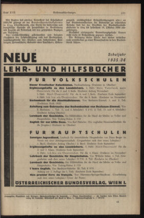 Verordnungsblatt für die Dienstbereiche der Bundesministerien für Unterricht und kulturelle Angelegenheiten bzw. Wissenschaft und Verkehr 19350915 Seite: 25