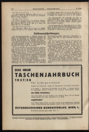 Verordnungsblatt für die Dienstbereiche der Bundesministerien für Unterricht und kulturelle Angelegenheiten bzw. Wissenschaft und Verkehr 19370801 Seite: 16