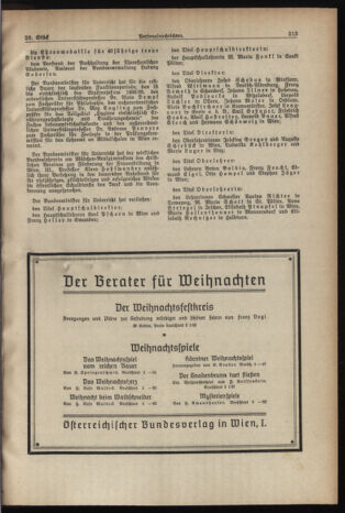 Verordnungsblatt für die Dienstbereiche der Bundesministerien für Unterricht und kulturelle Angelegenheiten bzw. Wissenschaft und Verkehr 19371115 Seite: 13