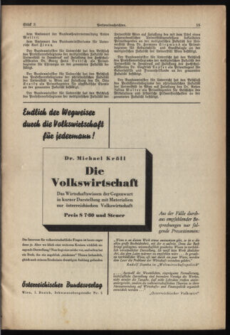 Verordnungsblatt für die Dienstbereiche der Bundesministerien für Unterricht und kulturelle Angelegenheiten bzw. Wissenschaft und Verkehr 19380201 Seite: 3