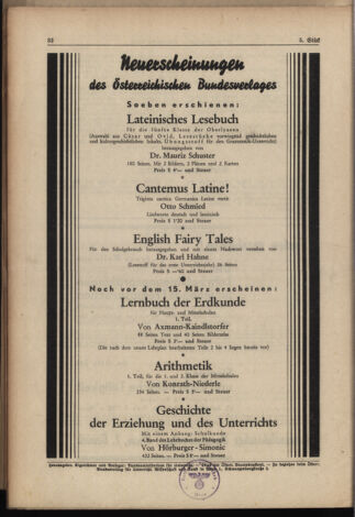 Verordnungsblatt für die Dienstbereiche der Bundesministerien für Unterricht und kulturelle Angelegenheiten bzw. Wissenschaft und Verkehr 19380301 Seite: 12