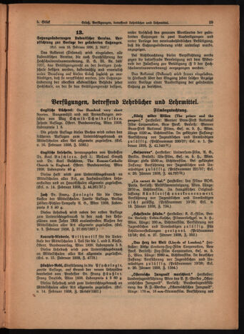 Verordnungsblatt für die Dienstbereiche der Bundesministerien für Unterricht und kulturelle Angelegenheiten bzw. Wissenschaft und Verkehr 19380301 Seite: 9