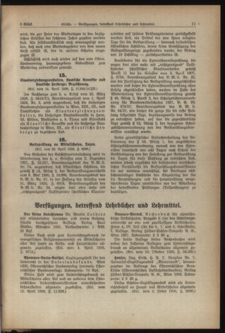 Verordnungsblatt für die Dienstbereiche der Bundesministerien für Unterricht und kulturelle Angelegenheiten bzw. Wissenschaft und Verkehr 19380501 Seite: 3