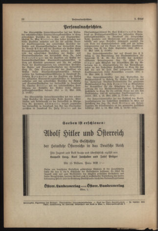 Verordnungsblatt für die Dienstbereiche der Bundesministerien für Unterricht und kulturelle Angelegenheiten bzw. Wissenschaft und Verkehr 19380601 Seite: 6