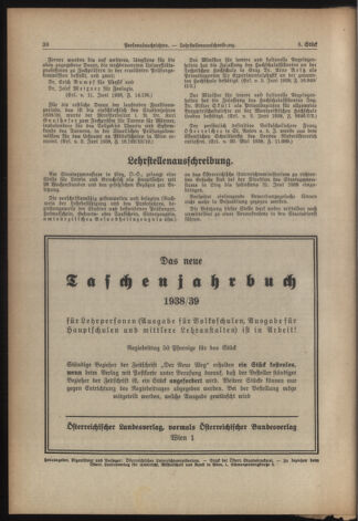 Verordnungsblatt für die Dienstbereiche der Bundesministerien für Unterricht und kulturelle Angelegenheiten bzw. Wissenschaft und Verkehr 19380615 Seite: 8