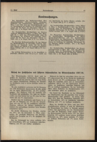 Verordnungsblatt für die Dienstbereiche der Bundesministerien für Unterricht und kulturelle Angelegenheiten bzw. Wissenschaft und Verkehr 19380901 Seite: 3