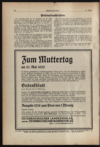 Verordnungsblatt für die Dienstbereiche der Bundesministerien für Unterricht und kulturelle Angelegenheiten bzw. Wissenschaft und Verkehr 19390415 Seite: 6