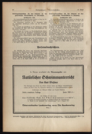 Verordnungsblatt für die Dienstbereiche der Bundesministerien für Unterricht und kulturelle Angelegenheiten bzw. Wissenschaft und Verkehr 19390515 Seite: 4