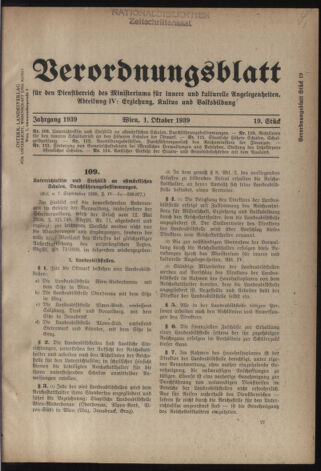 Verordnungsblatt für die Dienstbereiche der Bundesministerien für Unterricht und kulturelle Angelegenheiten bzw. Wissenschaft und Verkehr