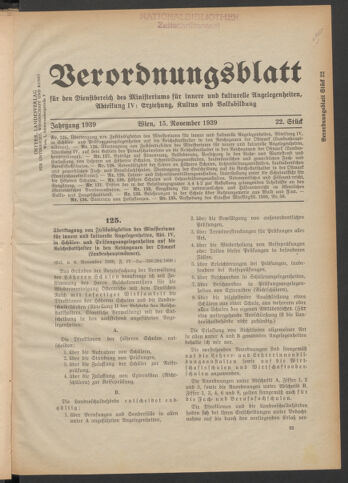 Verordnungsblatt für die Dienstbereiche der Bundesministerien für Unterricht und kulturelle Angelegenheiten bzw. Wissenschaft und Verkehr