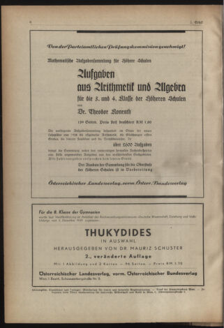 Verordnungsblatt für die Dienstbereiche der Bundesministerien für Unterricht und kulturelle Angelegenheiten bzw. Wissenschaft und Verkehr 19400101 Seite: 6