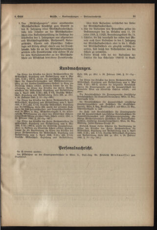 Verordnungsblatt für die Dienstbereiche der Bundesministerien für Unterricht und kulturelle Angelegenheiten bzw. Wissenschaft und Verkehr 19400315 Seite: 7